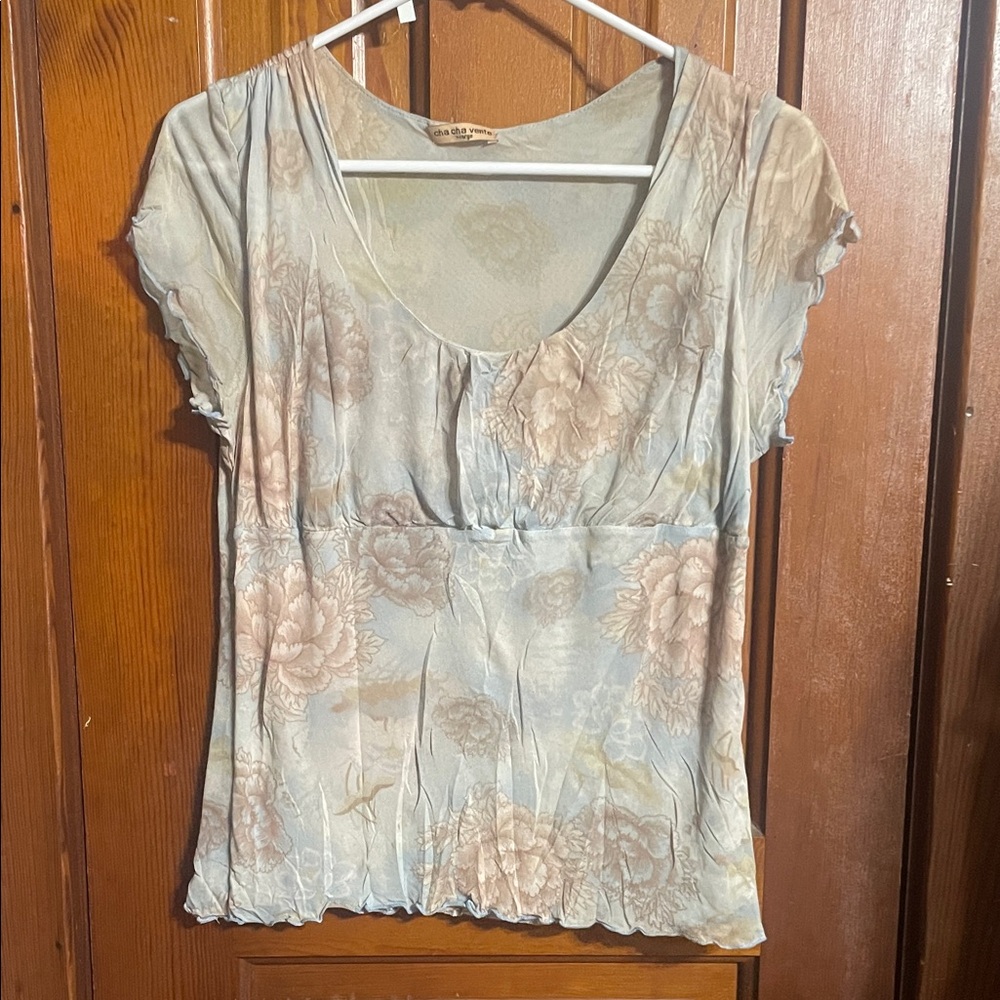 Cha Cha Vente Pastel Floral Blouse